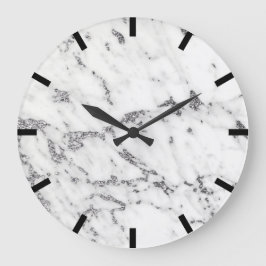 Carrara Marble Gray Silver White Stone Grote Klok