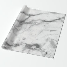 Carrara Marble White Grey Silver Strokes Minimale