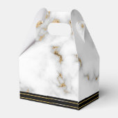 Carrara Marmer Grijs en Goud Afstudeerfeest Bedankdoosjes (Achterkant)