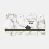 Carrara Marmer Grijs en Goud Afstudeerfeest Bedankdoosjes (Uitgevouwen)