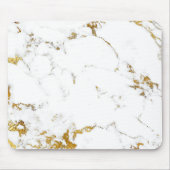 Carrara Minimal Lux Gold White Grey Marble Muismat (Voorkant)