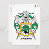 Carrasco Family Crest Briefkaart (Voorkant / Achterkant)