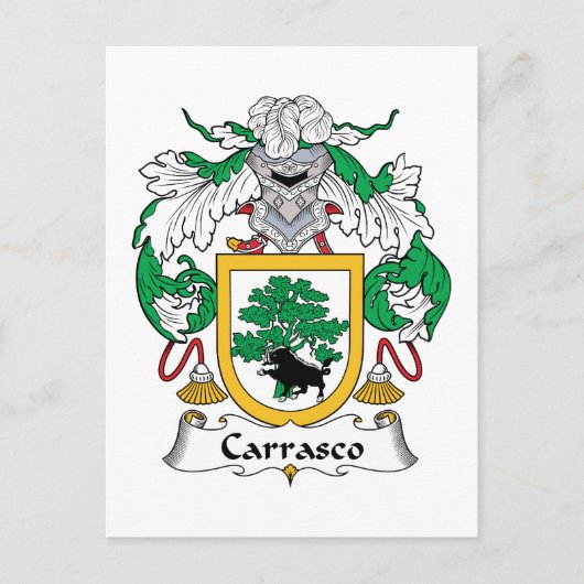 Carrasco Family Crest Briefkaart (Voorkant)