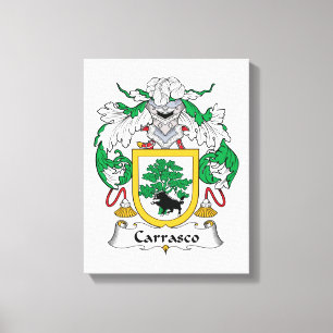 Carrasco Family Crest Canvas Afdruk
