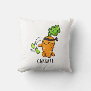 Carrate Funny Carrot Karate Pun Kussen