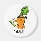 Carrate Funny Carrot Karate Pun Magneet (Voorkant)
