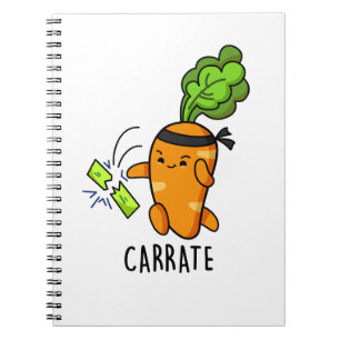 Carrate Funny Carrot Karate Pun Notitieboek