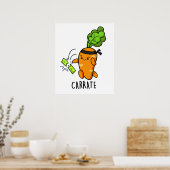 Carrate Funny Carrot Karate Pun Poster (Keuken)