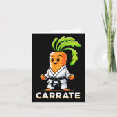 Carrate Funny Karate Wortel Leraar Student Martia Kaart (Voorkant)