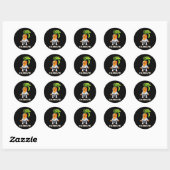 Carrate Funny Karate Wortel Leraar Student Martia Ronde Sticker (Vel)