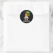 Carrate Funny Karate Wortel Leraar Student Martia Ronde Sticker (Tas)
