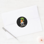 Carrate Funny Karate Wortel Leraar Student Martia Ronde Sticker (Envelop)