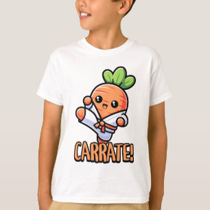 Carrate! Schattigee Karate Wortel Pun Cartoon T-shirt
