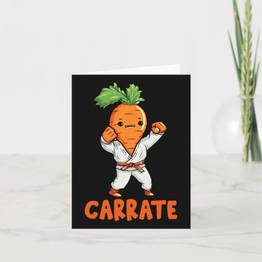 Carrate Schattigee Wortel Martial Arts Karate Groe Kaart (Voorkant)