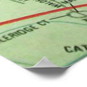 Carrboro en Chapel Hill, NC  Map Poster (Hoek)