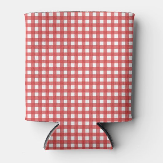 Carreaux Vichy Rouge Blikjeskoeler (Voorkant)