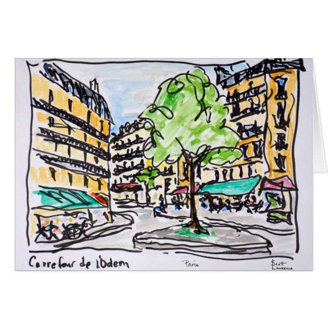 Carrefour de l'Odeon, Parijs, Frankrijk (Voorkant Horizontaal)