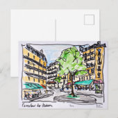 Carrefour de l'Odeon, Parijs, Frankrijk Briefkaart (Voorkant / Achterkant)