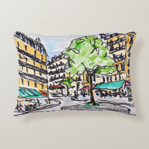 Carrefour de l'Odeon, Parijs, Frankrijk Decoratief Kussen