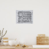 Carrefour de l'Odeon, Saint-Germain-des-Pres Poster (Keuken)