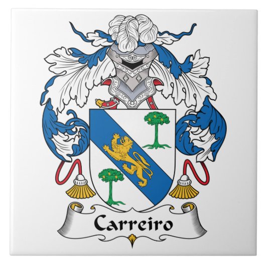 Carreiro Family Crest Tegeltje (Voorkant)