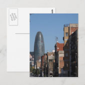 Carrer de Badajoz en Torre Agbar, Barcelona Briefkaart (Voorkant / Achterkant)