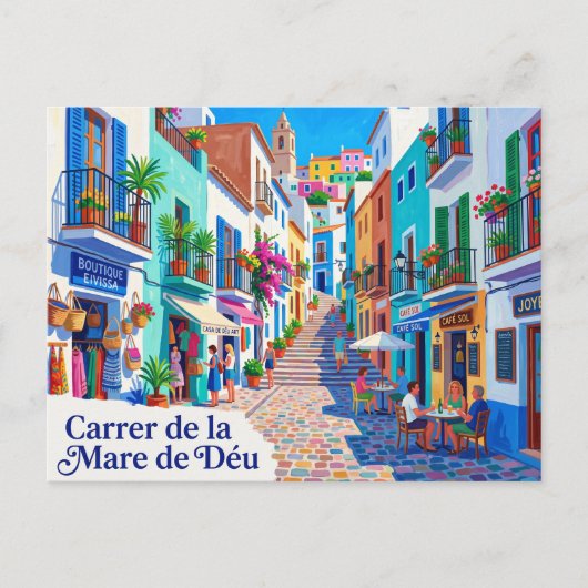 Carrer de la Mare de Déu Spanje Briefkaart (Voorkant)