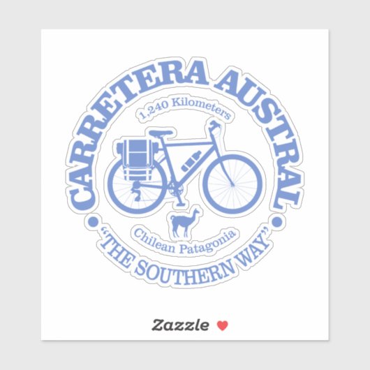 Carretera Austral (fietsen) Sticker (Vel)