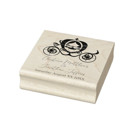 Carriage and Custom Names Fairy Tale Princess Rubberstempel (Stempel)