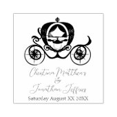 Carriage and Custom Names Fairy Tale Princess Rubberstempel (Afrduk)