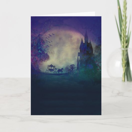 Carriage at sunset kaart (Voorkant)