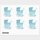  Carriage Baby Boy Douche Stickers (Vel)
