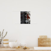Carriage Horse and its Reflection Poster (Keuken)