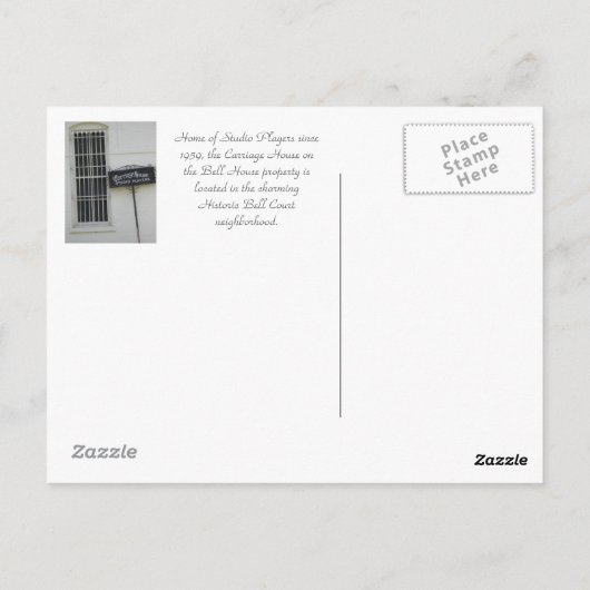 Carriage House Theater home van Studio Playes Briefkaart (Achterkant)