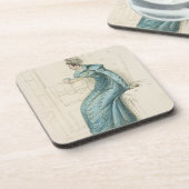 Carriage jurk, mode bord van Ackermann's Rep Drankjes Onderzetter (Linkerzijde)