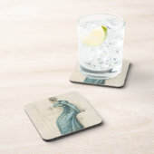 Carriage jurk, mode bord van Ackermann's Rep Drankjes Onderzetter (Rechterzijde)