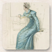 Carriage jurk, mode bord van Ackermann's Rep Drankjes Onderzetter (Voorkant)