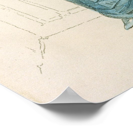 Carriage jurk, mode bord van Ackermann's Rep Poster (Hoek)