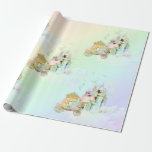 Carriage Magical Rainbow Princess Castle Cadeaupapier<br><div class="desc">Magische regenboogkasteel en -wagen.</div>
