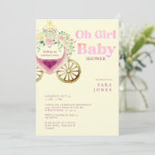 Carriage Making Een Entree Soon Baby shower Kaart (Staand voorkant)