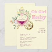 Carriage Making Een Entree Soon Baby shower Kaart (Voorkant / Achterkant)