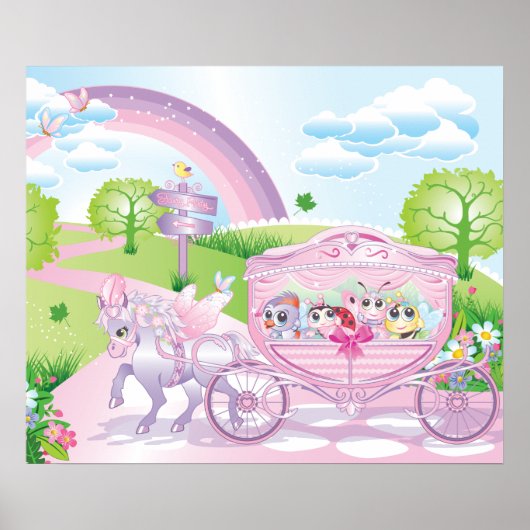 Carriage Poster for children room (Voorkant)