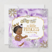 Carriage Princess Baby shower Paars etnisch Kaart (Voorkant)