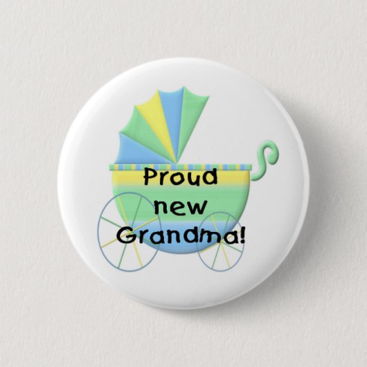 Carriage Proud New Grandma Ronde Button 5,7 Cm (Voorkant)