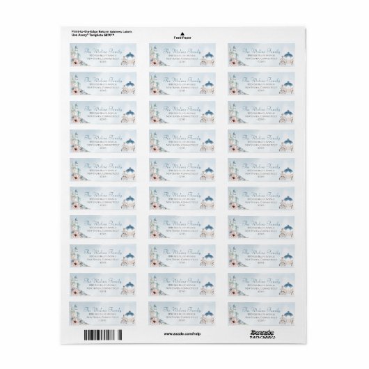 Carriage Return Address Cinderella Fairy Etiket (Full Sheet)