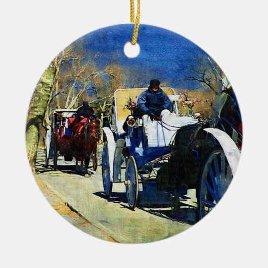 Carriage Ride Central Park Keramisch Ornament (Voorkant)