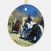 Carriage Ride Central Park Keramisch Ornament (Links)