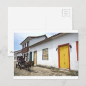 Carriage Ride on a Parati Street, Brazilië Briefkaart (Voorkant / Achterkant)