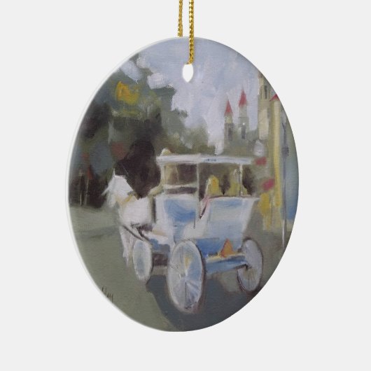 Carriage Ride Sightsee Keramisch Ornament (Rechts)