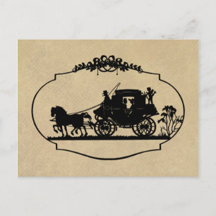 Carriage Ride with Cupid Apparel and Gifts Briefkaart